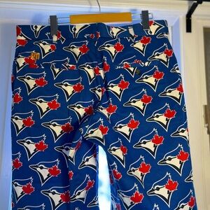 Loudmouth Blue Jays shortswith Maple Leaf and Bird Design 90% cotton